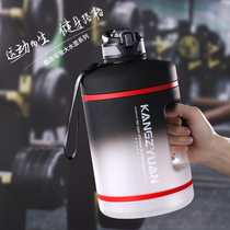 Sports straw large large capacity plastic cup mens 2000ml outdoor portable fitness oversized kettle tons of barrels