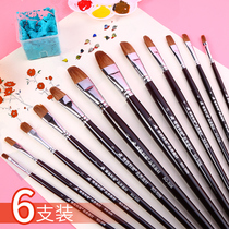 Boglino Water Chalk Suit Adult Oil Painting Propylene Paintbrush Watercolor Oil Paintbrush Paint Pen Students Fine Art Special Suit Round Head Beginner Scholar Painting Paint Can Wash Oily Pen Complete