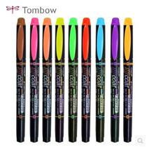 Japan TOMBOW Dragonfly WA-TC coat double head highlighter fluorescent pen marking mark key pen