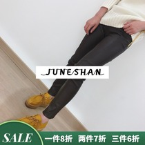 (Full) single Summer Solstice JUNESHAN Joseph army green lambskin leather pants spot