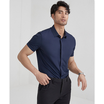 High-end summer ultra-thin ice silk shirt silky non-iron High-play men rubber business casual slim shirt men