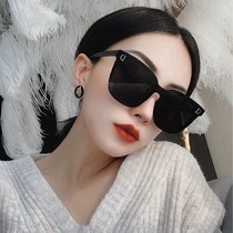 sunglasses female tide ins high net red one-piece rimless spectacles round thin street sunglasses uv protection