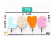 Runjin 0070 adhesive hook IOVE laser crystal strong hook kitchen and bathroom classification adhesive hook 4 sets 2kg