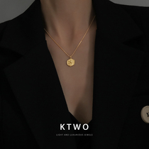 European and American light luxury style fashion temperament kgold unicorn collarbone necklace female Korean version of simple new ins Net red tide