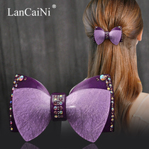 Clip headdress hair clip top clip Korean simple bow back of the head half tie hair ponytail mother hair card spring clip