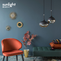 Nordic Chandelier All copper black glass ball Small chandelier Restaurant Chandelier Simple modern bar Bedroom bedside lamp