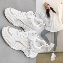 Old Daddy Shoes Women Ins Tide 2022 Summer New Thick Bottom Heightening Net Face Breathable Sports Little White Shoes Summer Style