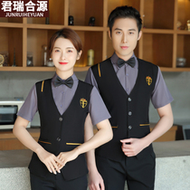 Bar night waiter overalls Hotel KTV billiards front desk overalls short-sleeved women summer leave two pieces 2021