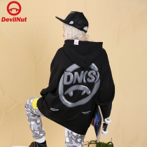 DEVIL NUT Tide brand DNS demon 21 autumn and winter New Men and women couples print loose sweater ATO