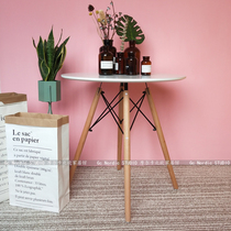 Danish Nordic Eames Dining Table Small Household Table Casual Negotiation Modern Simple Solid Wood White Ins Net Red Table