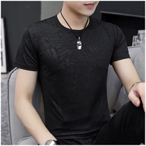 Tide brand Ice Silk short sleeve T-shirt men 2021 summer new trend round neck casual shirt mens half sleeve clothes