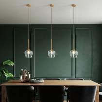 Modern simple bar Chandelier Creative Personality table molecular lamp all copper restaurant chandelier Nordic restaurant lamp