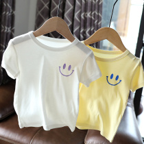 Ultra soft Modale baby short sleeve T-shirt child Korean version cartoon undershirt male and female child summer dress blouse 1636
