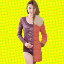 Warm thickened pure cotton comfort close-length sleeves one-piece shapewear Belly Bunches Waist Lifting Hip Beauty Body Slimming