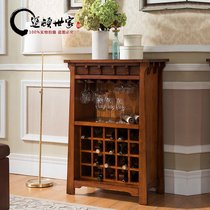 American living room simple solid wood sideboard home wine cabinet European restaurant Tea cabinet lockers