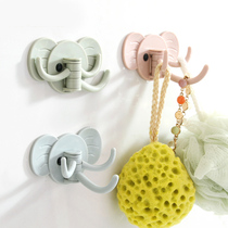 Creative cute elephant wall hook kitchen bathroom nail free door rear adhesive hook multi-purpose strong adhesive non-trace adhesive hook