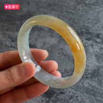 Non-feather jewelry bracelet Live jade bracelet Jade Myanmar natural jade jade bracelet Female jade bracelet