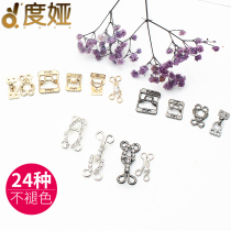 High-grade metal rhinestone wind button shirt sweater coat secret button invisible mother buckle pair Button Button