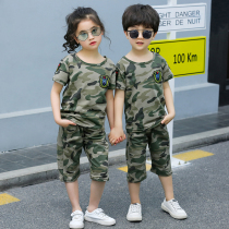 Childrens camouflak suit Uniform Summer short sleeves New military men and women Children and children Special soldiers clothes Army training uniforms