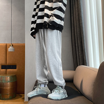 Nine-point casual pants mens spring and autumn summer Korean version of the trend brand Joker slim slim foot sports guard pants pants