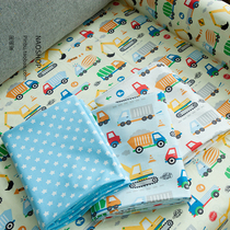 Noisy home twill cotton quilt cover Childrens bedding Home clothes Handmade diy fabric Cartoon boys fabric car