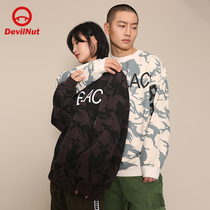 DEVIL NUT Tide brand demon men and women with the same wide collar special wide fat sleeve sweater-BIB AET