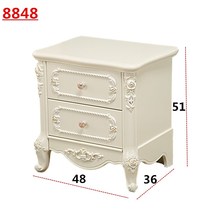 Solid Wood small bedside table width 40 height 45-50cm storage cabinet mini two-layer drawer
