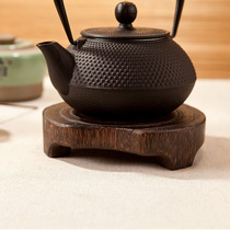 Burning Tung wood solid wood teapot with mat Tea ceremony Tea accessories Tea tray Pot mat Insulation mat Flower stand