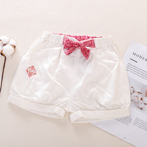 (2 off clearance) Rabbi official flagship summer childrens shorts mens and womens baby casual pants open crotch