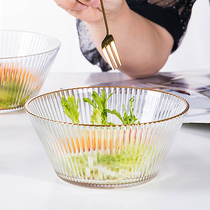 Glass fruit plate ins Wind fruit basket home modern living room coffee table high color value Net red vegetable basin salad bowl plate