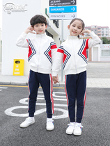 Primary and secondary school students  school uniforms Spring and summer four-piece childrens sportswear Spring and autumn three-piece teachers uniform Kindergarten garden uniform