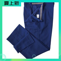 Summer new long casual clothes summer pants breathable clothes pants new flame dark blue trousers summer preparation pants