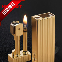 Pure copper kerosene lighter pull-out personality creative grinding wheel oil Cotton machine match lettering custom gift