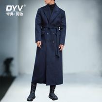 Handmade wool bifacial young mens cashless aniseed big coat for mens wow autumn and winter extra-long coat men