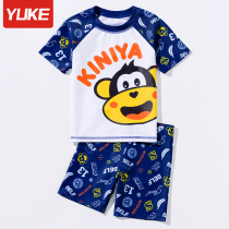 Childrens Swimsuit Boys and Children 2021 New Swim Tong Baby Quick Dry Swimsuit Children Split Sunscreen Swimsuit