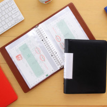 A5 leather 20-hole transparent insert pocket loose-leaf book thickened 100 pages 40 pages Folder 25k file folder