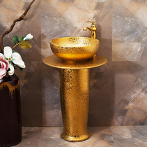 Ceramic integrated column basin small family type washbasin floor type upright table basin Wash Basin Balcony Wash basin 25