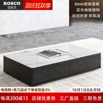 Light luxury Rock board tea table TV cabinet combination simple modern Italian large and small apartment living room creative storage tea table