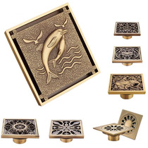 European copper floor drain Antique bathroom Sewer deodorant Washing machine Shower room Bathroom Large displacement Balcony floor drain