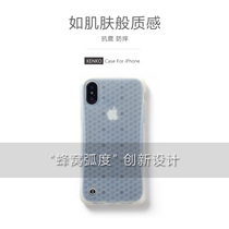 New applicable Apple X mobile phone shell honeycomb 8PLUS protective sleeve anti-fall air bag X silicone soft shell 7 8 transparent shell XS female section men Se2 tide cards small brute waist softness 7PLUS