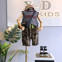 Do not return do not change brand childrens clothing 2019 summer new womens childrens clothing Street Tide fan personality letter hollow fake two pieces