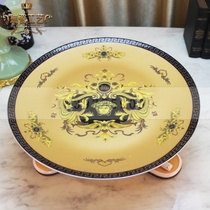 ktv ceramic pendulum table gold bottom ceramic fruit tray night club fruit pan shelf fruit tray table top