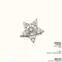 Shunfeng (official direct mail) SMFK 925 silver artificial diamond single star brooch