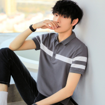 polo shirt men short sleeve t shirt 2023 summer new brand high - end shirt collar design with loose half - sleeved man