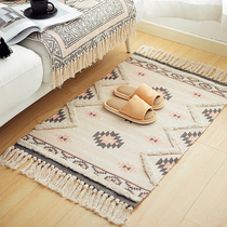 (Matched) Home Tuft Printed Flow Su Decorated Bathroom Ground Mat Non-slip Bedside Footbed