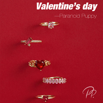 Faith red heartbeat original French style love ring female fashion personality ring small crowd design light and luxurious forefathers