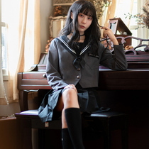 Berlanson Horse Spot Jk Uniform Female Spring Autumn Season Orthodox Original Long Sleeve Middle Suit Sailor Suit High Student