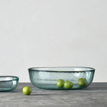 Calle Spain imported Nordic modern simple environmental protection thickened glass plate Fruit plate Vegetable salad plate