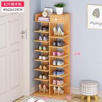 Multi-layer mini corridor shoe rack trembles with atmospheric girl multifunctional European fish bone white shelf economy