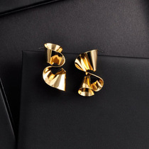 European and American explosive exaggerated personality earrings metal irregular gold silver new earrings trend jewelry